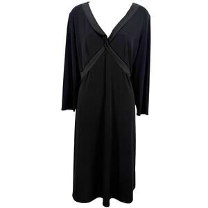 BCBG Paris Vintage Babydoll Jersey Knit Empire Waist Midi Whimsigoth Dress XL